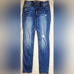Old Navy Rockstar Distressed Jeans Size 2 Blue.